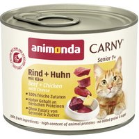animonda Carny nourriture humide pour chat senior Bœuf et poulet au fromage 24x200 g