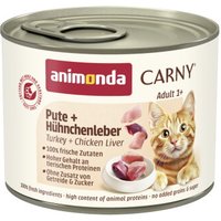 animonda Carny Nassfutter Katze Adult Pute und Hühnchenleber 6x200 g