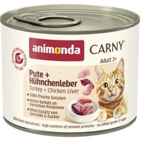 animonda Carny nourriture humide pour chat adulte Dinde et foie de poulet 24x200 g