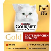 Fressnapf GOURMET Gold Zarte Häppchen 8 x 85 g