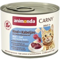 animonda Carny nourriture humide pour chat adulte Bœuf et cabillaud et racine de persil 24x200 g