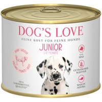 DOG'S LOVE Junior met rundvlees en wortelen 6x200 g