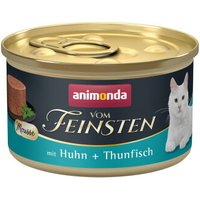 animonda vom Feinsten nourriture humide pour chat, Adult, Thon et poulet 12x85 g