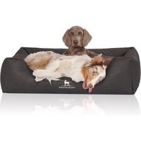 Knuffelwuff Hundebett Scottsdale aus Kunstleder schwarz XL