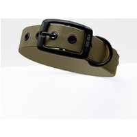 THE DOG IDEA Biothane Halsband Khaki Schwarz XL