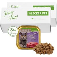 lyra-pet-lecker-pet-emily-s-feine-pate-reich-an-rind-katzenfutter-nassfutter-vollnahrung-34x100-g