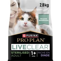 PRO PLAN LIVECLEAR Croquettes Chat Adulte Stérilisé Riche en Dinde 2,8 kg