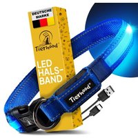 Tierhood Leuchtehalsband LED Halsband blau S