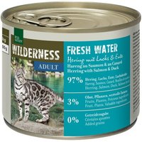 REAL NATURE WILDERNESS nourriture humide chat, adulte, Fresh Water, hareng au saumon et au canard 24x200 g