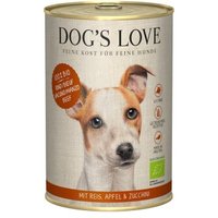 DOG'S LOVE BIO 6 x 400 g Rund met rijst, appel en courgette 6x400 g