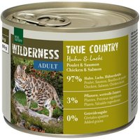 REAL NATURE WILDERNESS nourriture humide chat, adulte, True Country, poulet et saumon 24x200 g
