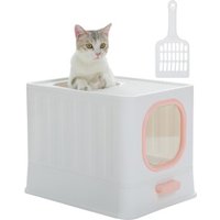 Pawz Road Katzentoilette mit Deckel pink