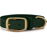 THE DOG IDEA Leder Halsband Dunkelgrün S