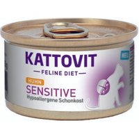 KATTOVIT Nourriture humide Feline Diet pour chat Sensitive Adult 10 x 85 g Poulet