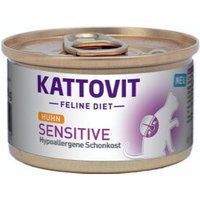 KATTOVIT Nourriture humide Feline Diet pour chat Sensitive Adult Poulet 12x85 g