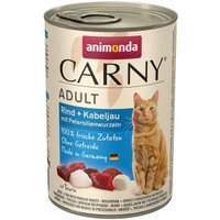 animonda Carny Nassfutter Katze Adult 6x400 g Rind, Kabeljau und Petersilienwurzeln animonda Carny Nassfutter Katze Adult 6x400 g Rind, Kabeljau und Petersilienwurzeln
