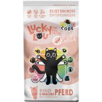Lucky Lou Food Code croquettes pour chat, adulte, sensible, bœuf et cheval 340 g