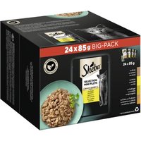 Sheba Sélection Mini Filets Nourriture Humide Chat Adulte, Pack Mixte, Variation de Volaille, en Sauce 24x85 g