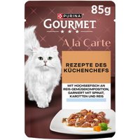 GOURMET A la Carte nourriture humide pour chat adulte Poisson de haut mer dans une composition de riz et de légumes 26x85 g