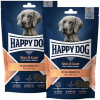 HAPPY DOG Blije Hond Verzorging Snack Huid & Vacht 2x100 g