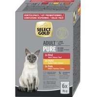 SELECT GOLD Pure Pack Mixte Sachets En sauce Chat Adulte 6x85g