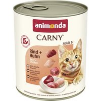 animonda Carny nourriture humide pour chat adulte Bœuf et poulet 12x800 g