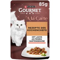 GOURMET A la Carte nourriture humide pour chat adulte Saumon aux savoureux légumes du potager 26x85 g