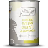 MjAMjAM nourriture humide pour chat adulte, Duo 6x400 g Canard et dinde