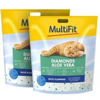 MultiFit Diamonds Litière Silice Aloe Vera 2x16 l