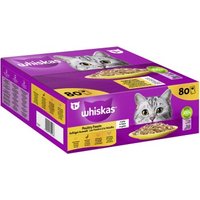 Whiskas ® Multipack Portionsbeutel 1+ Geflügel Auswahl 4 Varietäten Huhn, Ente, Geflügel, Truthahn in Gelee 80 x 85g