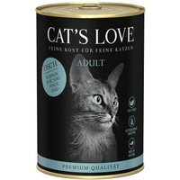 CAT'S LOVE nat kattenvoer Adult Pure vis 12x400 g