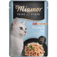 Miamor Filets Fins Nourriture Humide pour Chat Adulte en Sauce Thon Pur 24x100 g