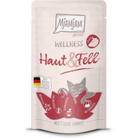 MjAMjAM nourriture humide pour chat adulte, Bien-être Peau & Pelage 12x125 g Bœuf