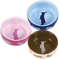 Trixie Miska ceramiczna z motywem gryzoni, różne kolory 250 ml