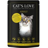 CAT'S LOVE nat kattenvoer Adult in gelei Kalf en Kalkoen 24x85 g