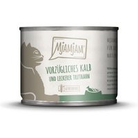 MjAMjAM nourriture humide pour chat adulte Veau & dinde 6x200 g