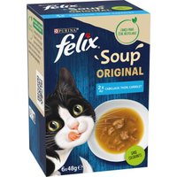 Felix Nourriture Humide Chat Soup Original Fish Selection 6x48 g