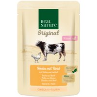 REAL NATURE Original nourriture humide pour chaton Poulet au bœuf 12x85 g