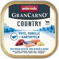 animonda GranCarno Country nourriture humide pour chien, adulte Dinde et truite 22x150 g