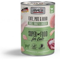MAC's nourriture humide pour chat adulte Canard, dinde et poulet 24x400 g