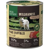 REAL NATURE WILDERNESS Nassfutter für Hunde Adult Pure Buffalo, Wasserbüffel 6x800 g