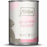 MjAMjAM nourriture humide pour chat adulte poulet et saumon sauvage 6x400 g