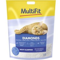 MultiFit Diamonds Litière silice non-agglomérante 15 l