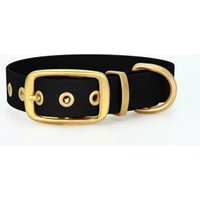 THE DOG IDEA Biothane Halsband Gold Schwarz XL