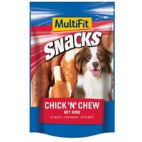 MultiFit Snacks Chick 'n' Chew Nr.3 mit Rind 2x100 g