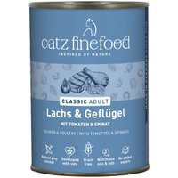 Catz finefood nourriture humide chat Classic Adulte Saumon et volaille 12x400 g