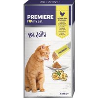 PREMIERE MyJelly 6 x 15 g Poulet, fromage & herbe à chat