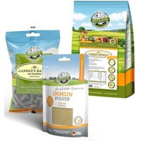 Bellfor Purinarm Set - Naturgut-Schmaus 4 kg + Immun Pulver 80g + Landgut-Happen 200g Bellfor Purinarm Set - Naturgut-Schmaus 4 kg + Immun Pulver 80g + Landgut-Happen 200g