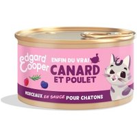 Edgard & Cooper Morceaux en Sauce Chat Junior Poulet et canard 36x85 g