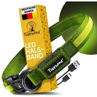Tierhood Leuchtehalsband LED Halsband grün M